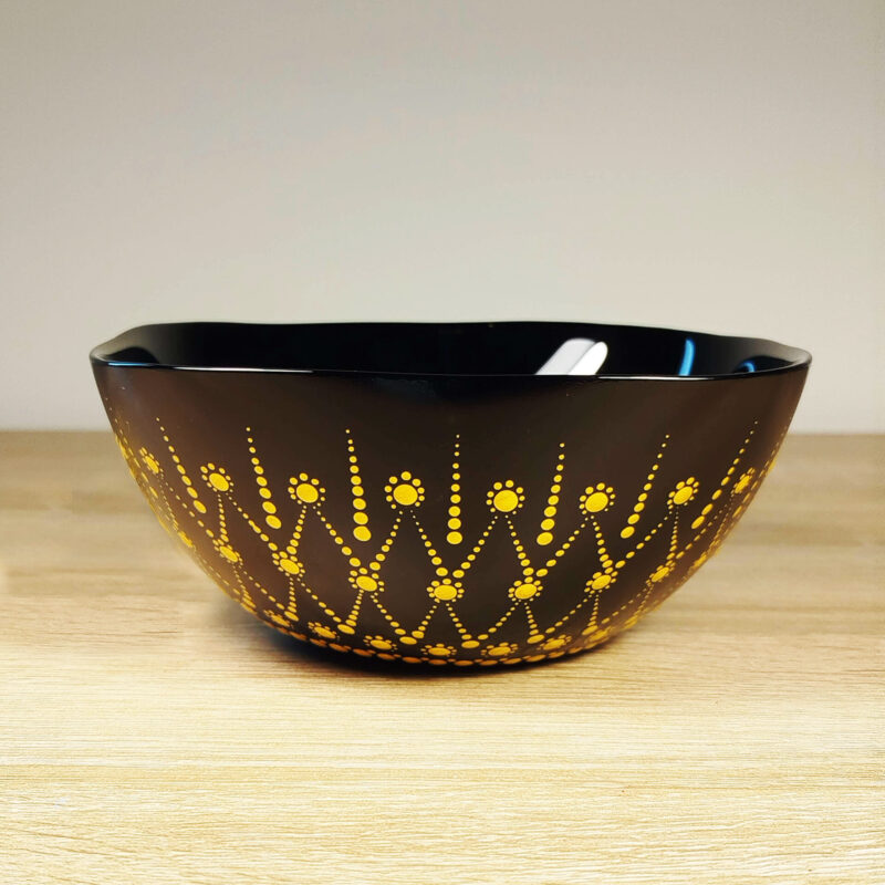 Zdjelica Glory 14 cm, crne boje sa znatnim ukrasima